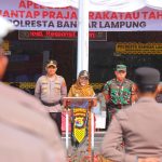 Amankan Pilkada, Polresta Bandar Lampung Gelar Apel Pasukan Ops Mantap Praja Krakatau 2024.